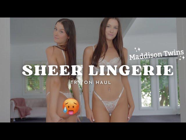 Twins | SEXY SHEER Lingerie Try On Haul