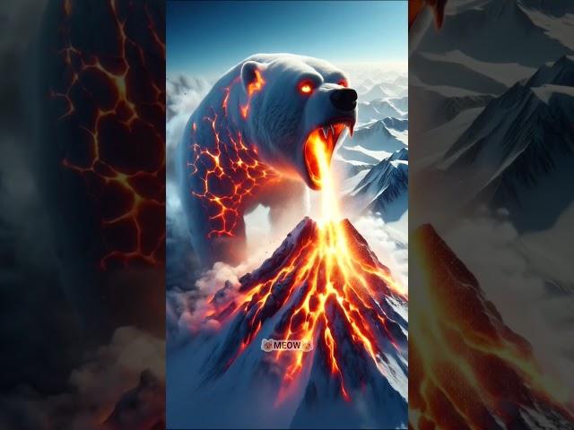 ‍️Kitten Becomes a giant POLAR BEAR#animation #supercattales #catfunny #cat #supercattalespaws