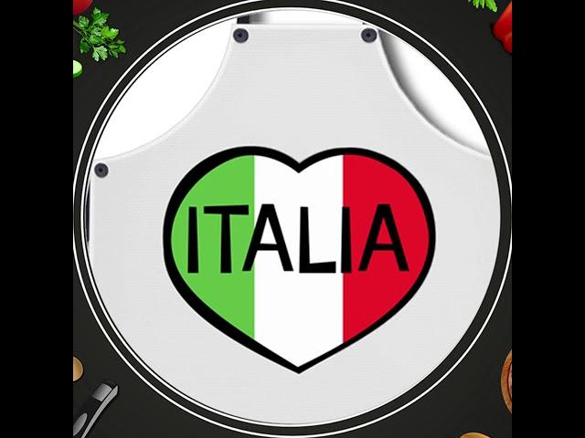 Italia Heart White Apron - Cooking for Italians & Italians in Heart