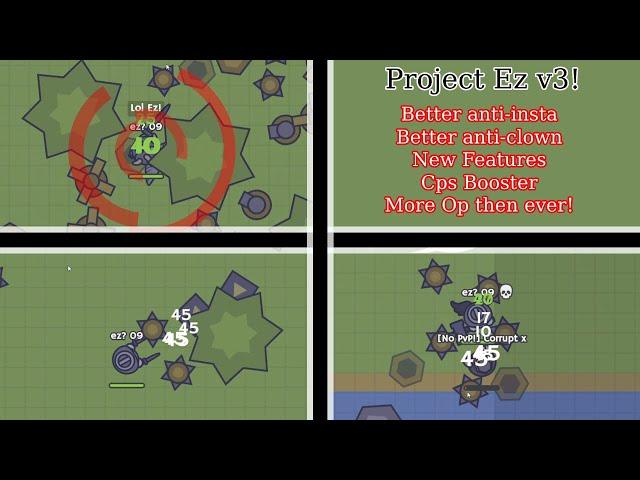 MooMoo.io - Project Ez v3 (BEST ANTI-CLOWN, OP ANTI-INSTA & NEW FEATURES ADDED, WITH CPS BOOSTER!)