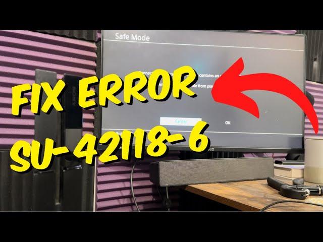 How To Fix PS4 Error Code SU-42118-6 - (PS4 Update 10.50 Fix)