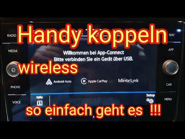 Wireless App Connect - Android Auto & Apple Carplay - Handy koppeln, VW (Volkswagen), Seat & Skoda