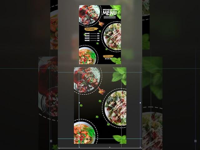 Menu Poster Design in Photoshop #shorts #photoshop