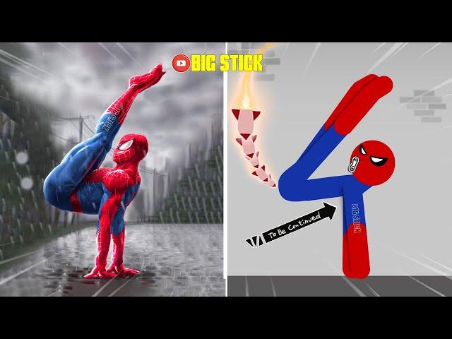 20 Min Real Football vs Stickman | Stickman Dismounting funny moments | Big Stick #32