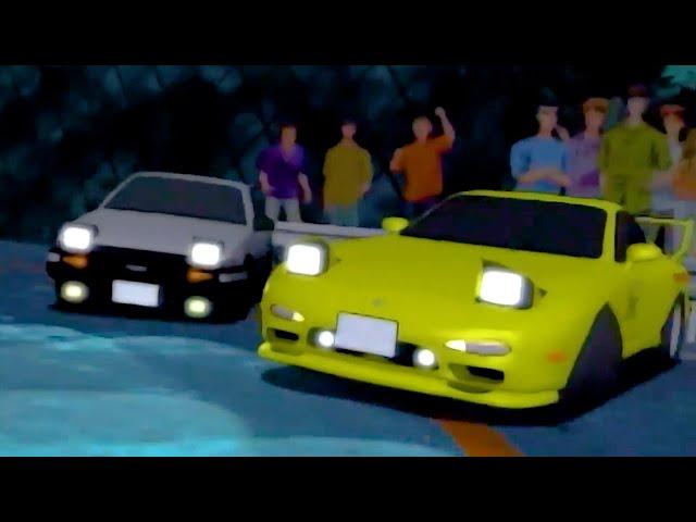 INITIAL D's first race with Running in the 90s - SUB