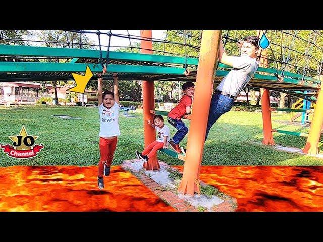 地上有岩漿挑戰！好好玩喔~The Floor Is Lava Challenge 親子互動遊戲~ Fun For Kids