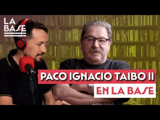 Las lecciones de Paco Ignacio Taibo II en La Base con Pablo Iglesias