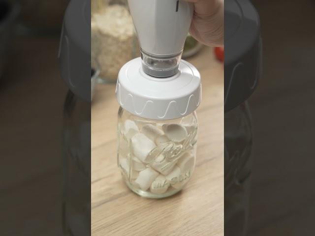 2 ways of vacuum sealing the marshmallows #wevac #vacuumpackaging #foodstorage #marshmallows
