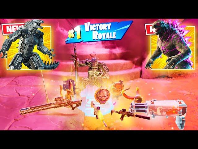 MECHAGODZILLA (GODZILLA PORTAL) vs NEW 3 MEDALLIONS & MYTHIC’S CHALLENGE ( NEW! FORTNITE CHAPTER 6 )