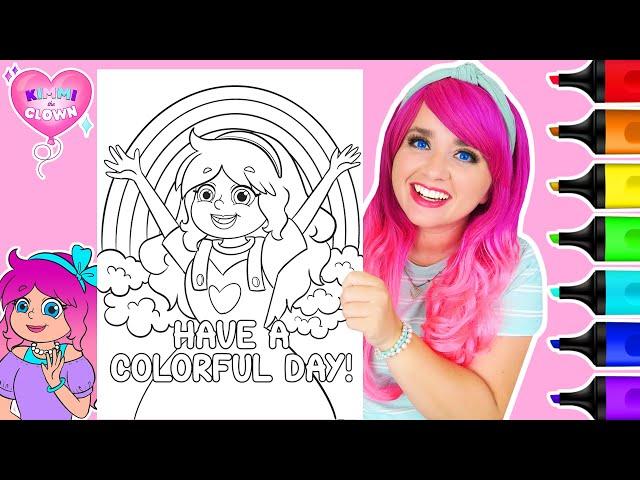 Coloring Kimmi The Clown New Coloring Book Rainbow Coloring Page | Ohuhu Art Markers