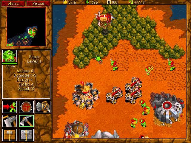 Warcraft 2: Tides of Darkness Full Walkthrough Orc Mission 12: The Tomb of Sargeras (Fastest)
