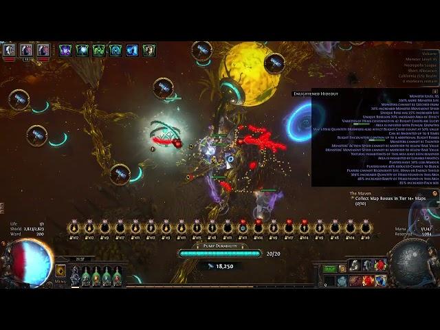 [POE 3.24] Path of Exile Chains of Command Uber Blight-Ravaged Map AFK (No Tower,  10 Div/HR )