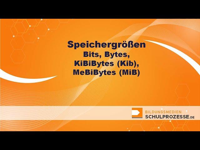 Speichergrößen: Bits, Bytes (B), KiBiBytes (KiB), MeBiBytes (MiB)