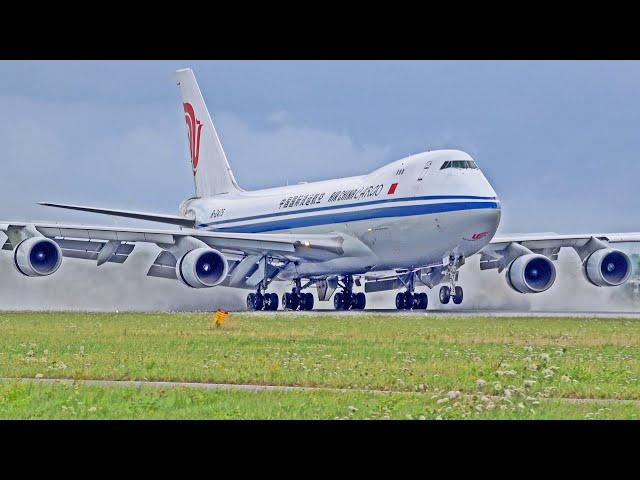 35 HEAVY LANDINGS & TAKE OFFS | A380, B747-8F, A350, B777 | Amsterdam Schiphol Airport Spotting