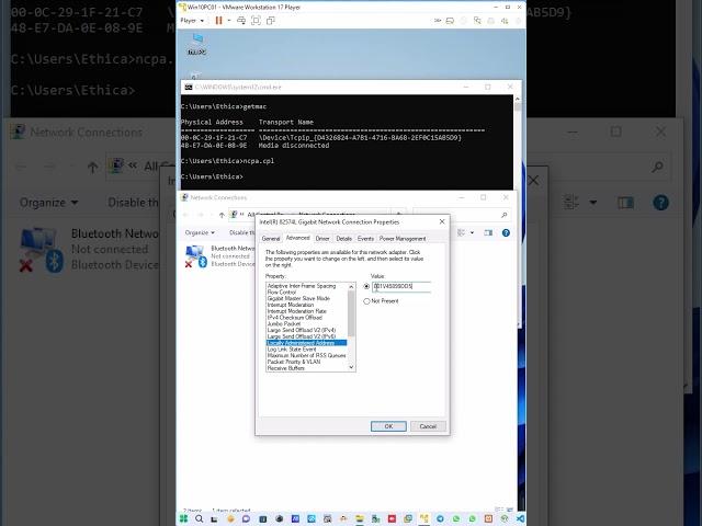 How to Change MAC Address  in Windows PC | #shorts | Ethica