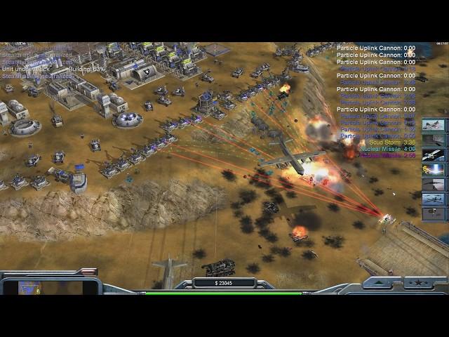 USA Laser - Command & Conquer Generals Zero Hour - 1 vs 7 HARD Gameplay