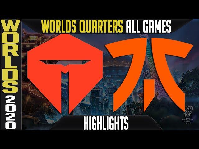 TES vs FNC Highlights ALL GAMES | Quarterfinals Worlds 2020 Playoffs  TOP Esports vs Fnatic