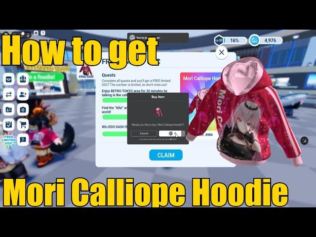 How to get Mori Calliope Hoodie in HELLO! TOKYO FRIENDS | Kite & Origami Locations