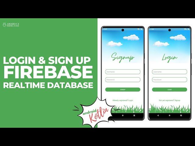 Login and Signup using Firebase Realtime Database in Android Studio | Kotlin