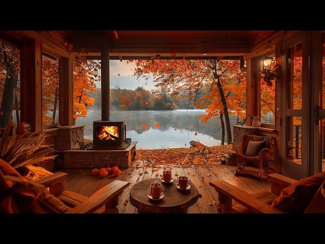 Peaceful Autumn Space on the Porch - Soft piano sounds for relaxation and good sleep