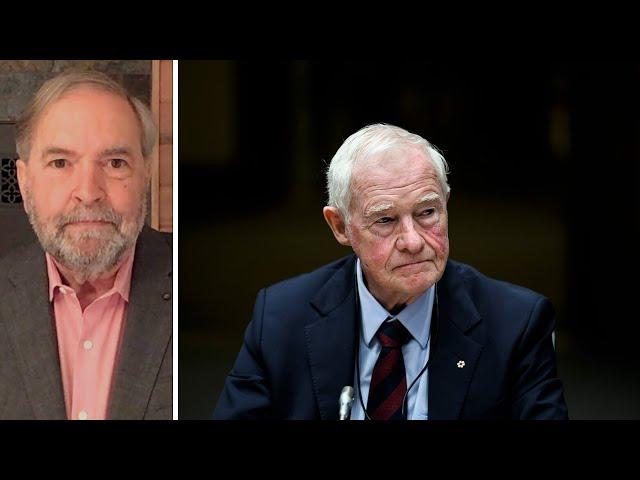 What Tom Mulcair thinks about David Johnston's testimony