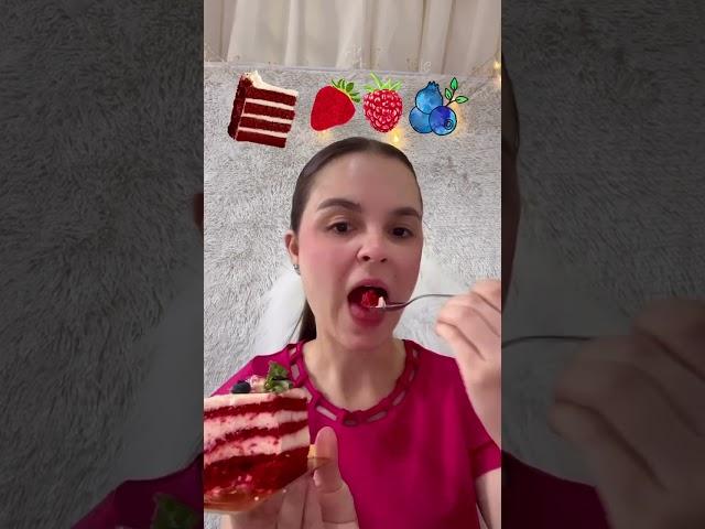 ASMR EATING RED BERRY PIE 