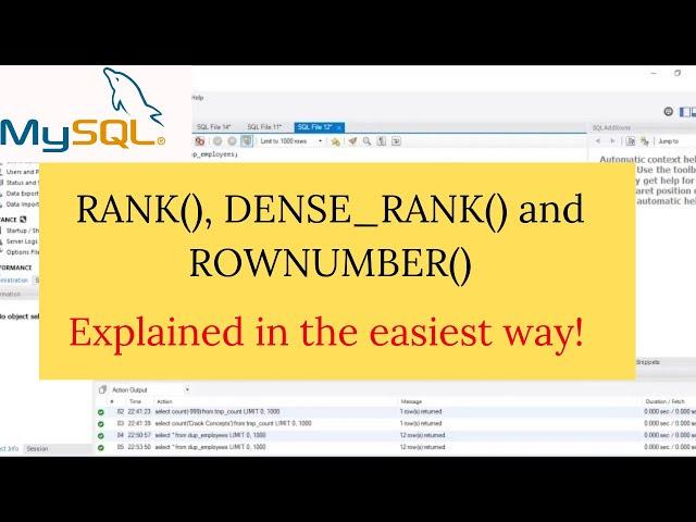 SQL Window Functions | RANK, DENSE_RANK, ROWNUMBER simplified (with examples)+ BIG NEWS