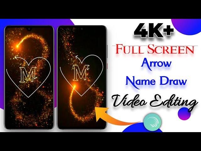 4K+ Full Screen trending Name Art alight Motion Hindi|| Arrow Name Draw  || Vinit Sah