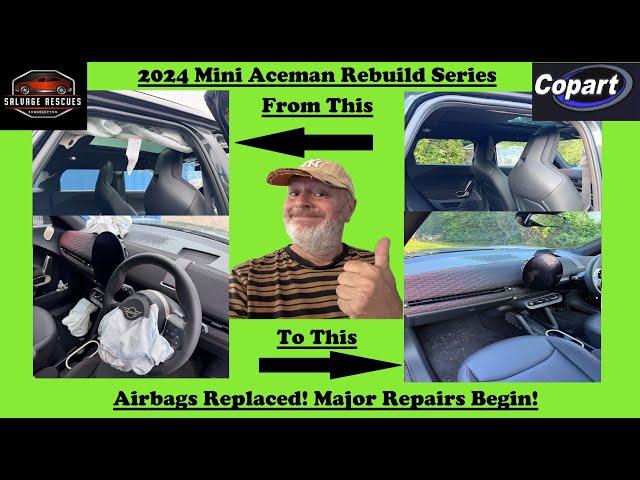 2024 Mini Aceman Crash Rebuild Ep.3 | Full Airbag Replacement & Front-End Restoration Guide