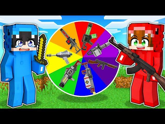 Sobrevive a La Ruleta de Armas en Minecraft!