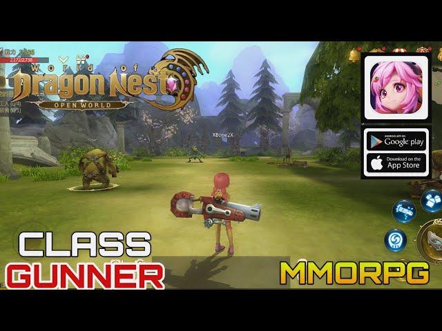 World of Dragon nest Gameplay Class Gunner | MMORPG For Android/ios