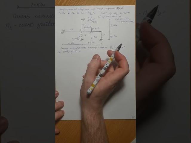 Метод перемещений. Построение эпюр внутренних усилий M, Q, N. Часть 1