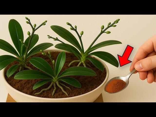 Just sprinkle it on top! Suddenly the flowerless orchids will bloom like crazy