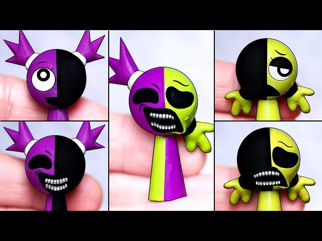 Making SPRUNKI OC KiKi and Bouba Phase 1-4 Sculptures Timelapse
