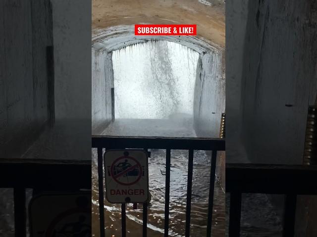 JOURNEY BEHIND NIAGARA FALLS! BACKSIDE OF WATERFALLS AND UNDERGROUND TUNNELS! #shorts #niagarafalls