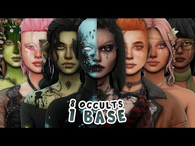 8 Occults, 1 Base | Sims 4 Create a Sim Challenge