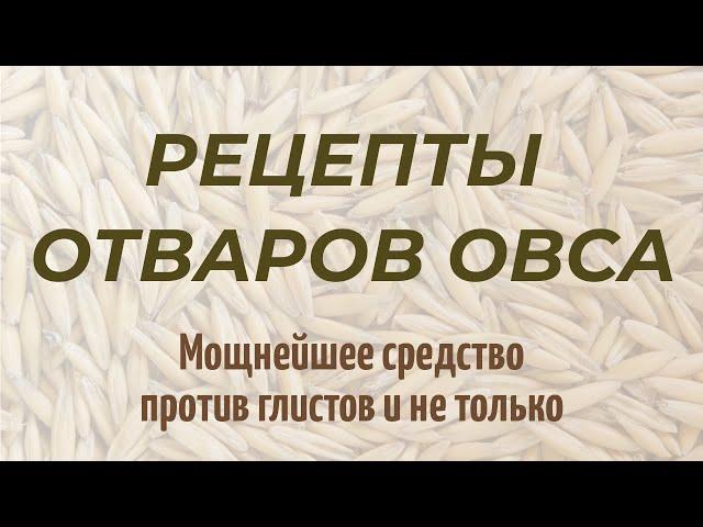 РЕЦЕПТ ОВСА / ОВСА С ТРАВАМИ ПРОТИВ ГЛИСТОВ! Большой выпуск со всей информацией.