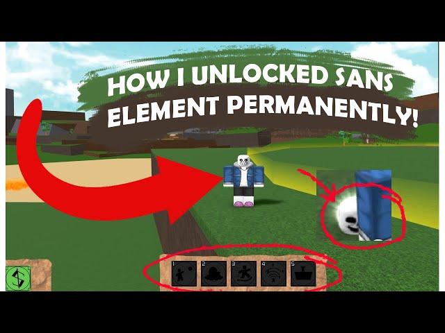 How To Get Sans Element Permanently In Elemental Battlegrounds!