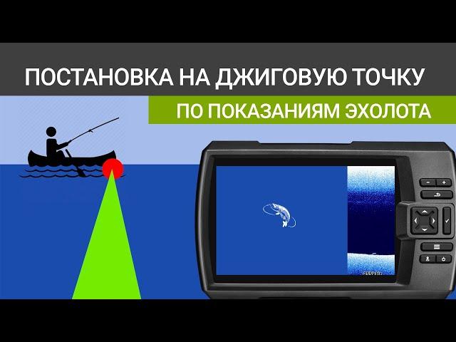 Показания эхолота и как правильно встать на точку. Джиг