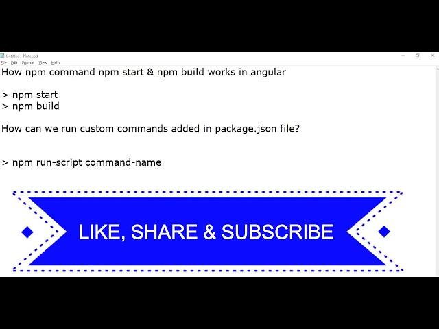 How npm command npm start & npm build works in angular