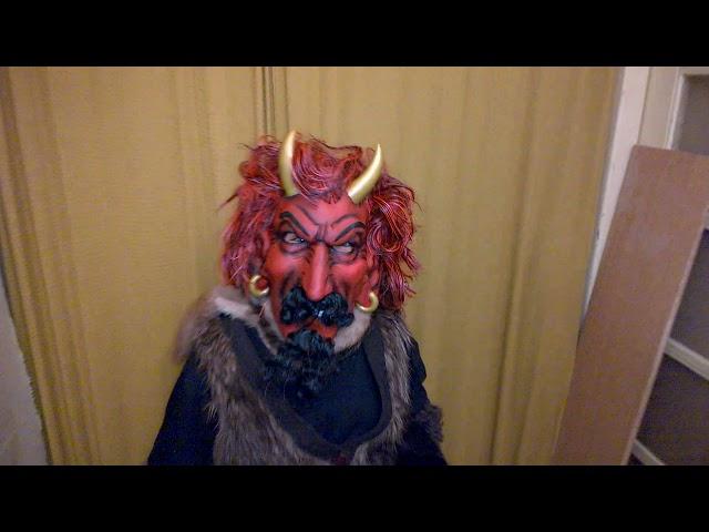 Scary Krampus costume, satan, devil, cert, dabel