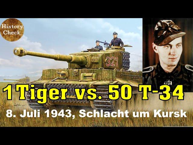 1 Tiger gegen 50 T-34 | 22 T-34 wurden vernichtet! | 8.Juli 1943 | Dokumentation |