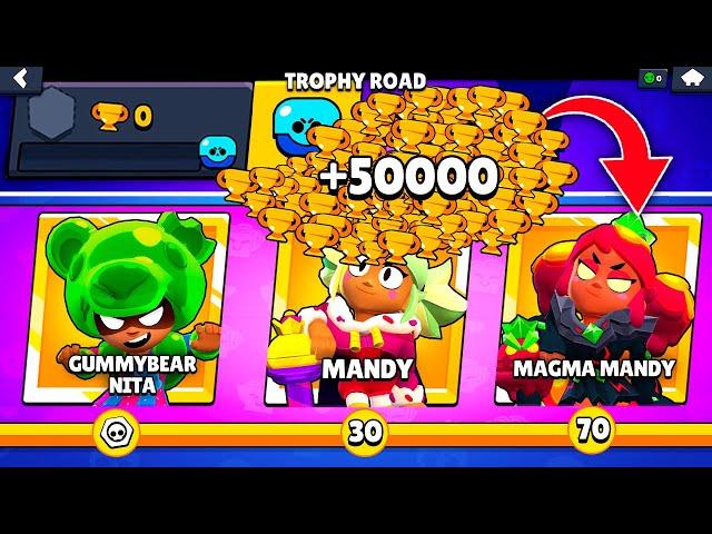 FULL BRAWL PASS SEASON 16 on 0 TROPHY ROAD Account | Brawl Stars #Candyland