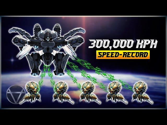 [WR]  Fafnir Reaches 300,000 KPH Light Speed (Linked By 5 KHEPRI) – Speed Record | War Robots