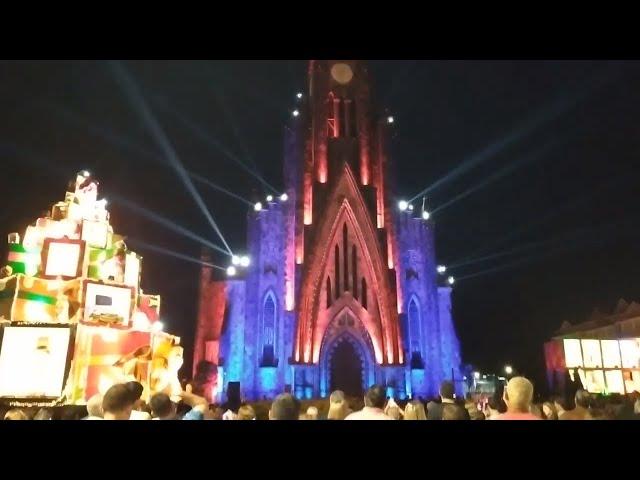 Igreja de pedra de Canela RS , show de natal