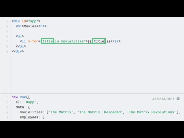 Looping through arrays (v-for)