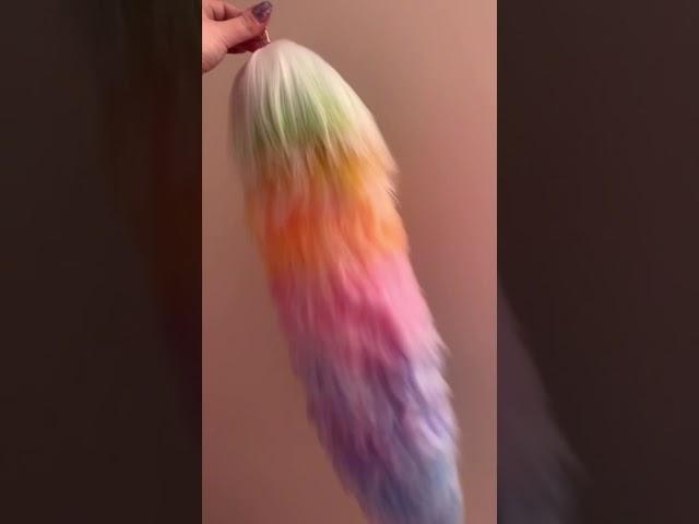 Cosplay Pastel Rainbow Yarn Tail ️ #shorts