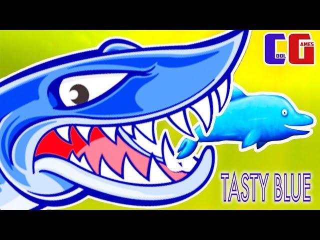 Tasty Blue #6 MONSTER FISH hunting DOLPHIN Cartoon game for kids to EAT the OCEAN