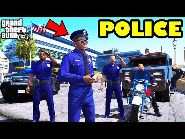 Franklin Become Police Officer To Earn Money In GTA 5 | SHINHCAN and CHOP