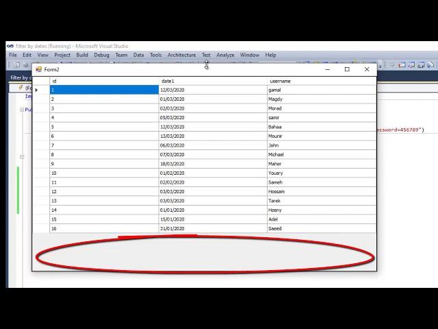 Hiding the empty gray space in datagridview in Visual Basic.net